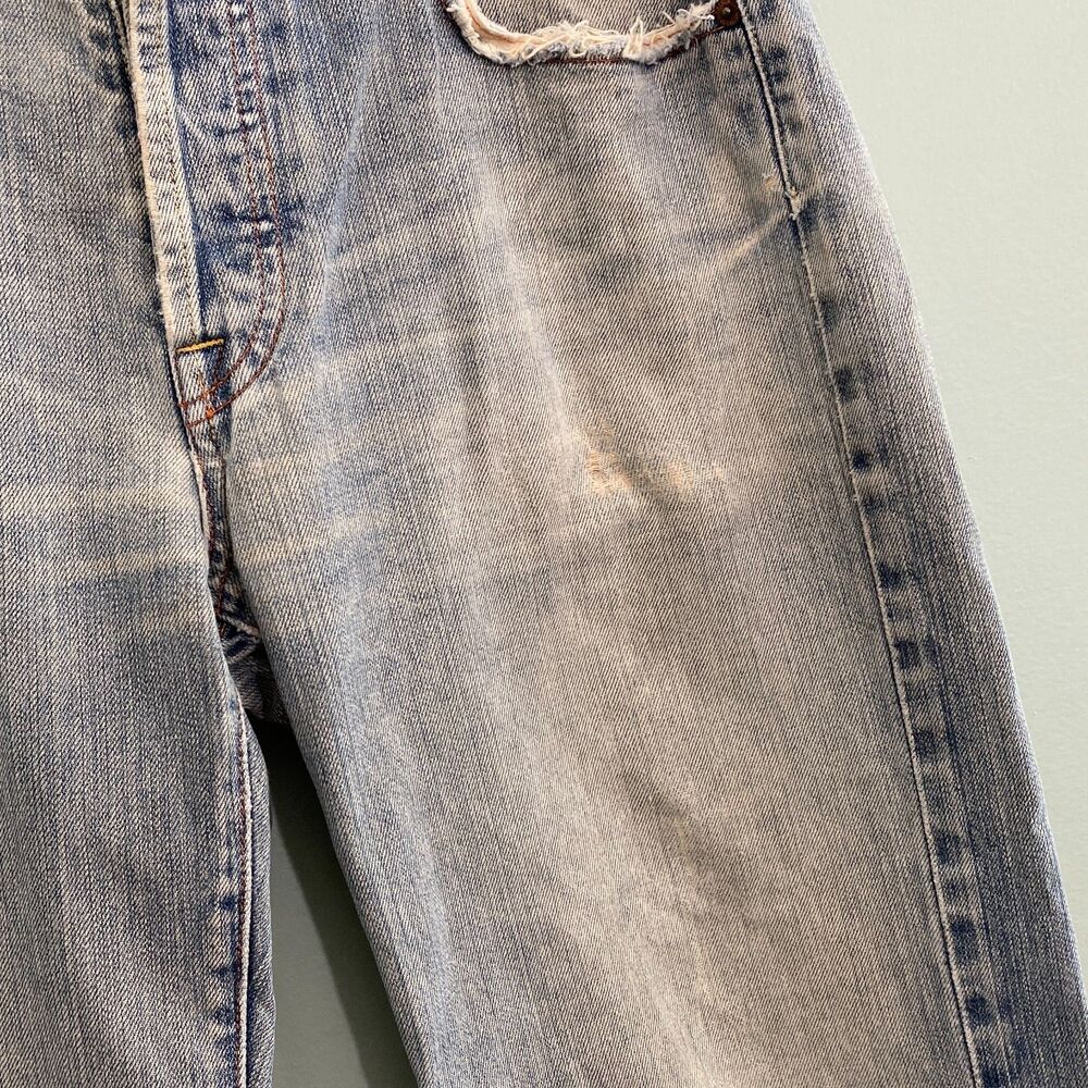 7 For all Mankind Jeans Relax Straight Button Fly Distressed Mens 33x31.5 Grunge - Picture 5 of 16